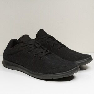 MERINOS Wool Lace Up Sneakers Handmade‎ Washable Triple Black Mens Sz 11